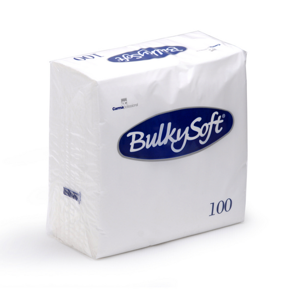 Servietten Bulkysoft 3-lagig, 1/4 Falz weiss 40x40cm -1000 Stück