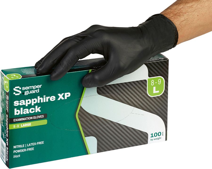 Einweghandschuhe SEMPERGUARD SAPPHIRE XP BLACK