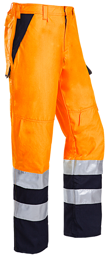 Multinorm-Warnschutzhose SIO-SAFE EXTRA ARUDY, leuchtorange/dunkelblau