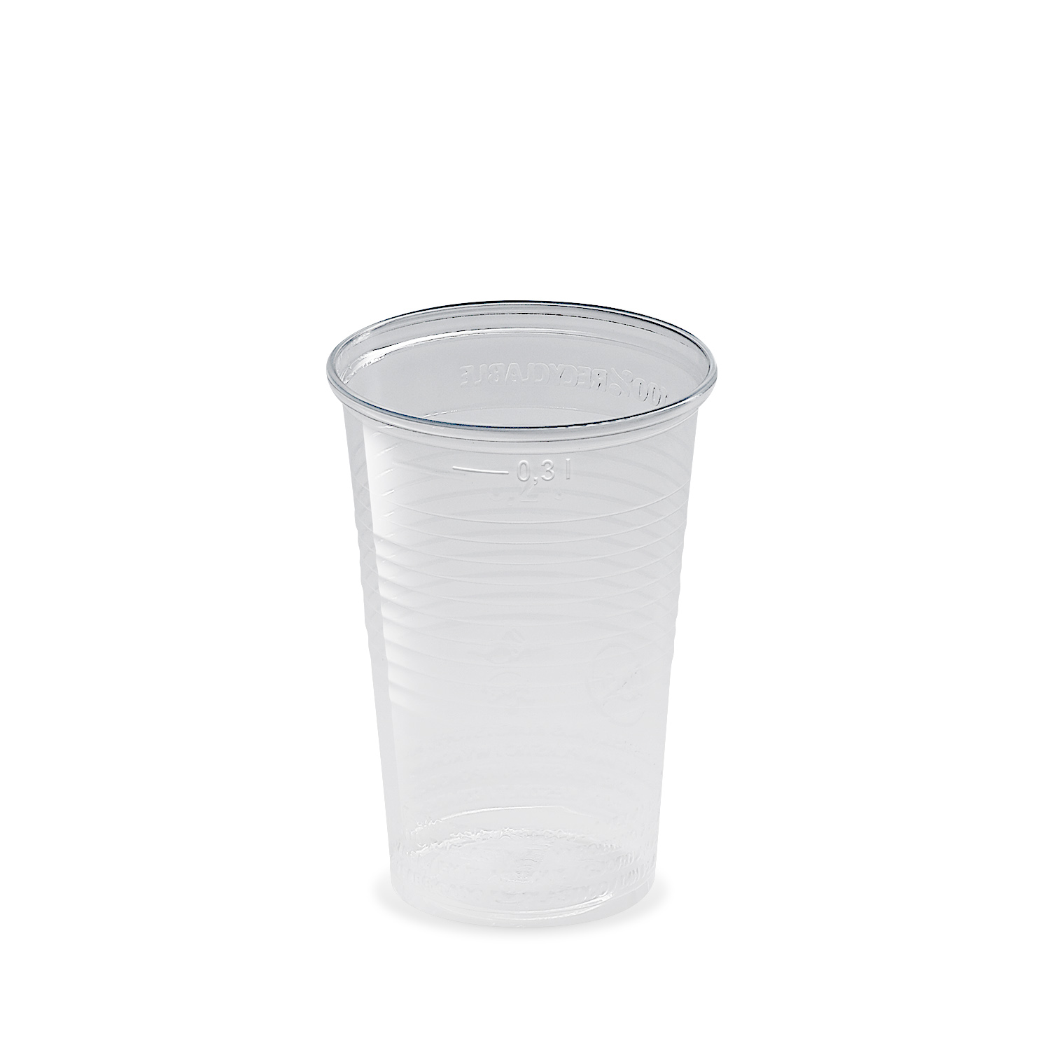 Trinkbecher PP klar Ø 78 mm 0,3 l, Packung mit 100 Stück