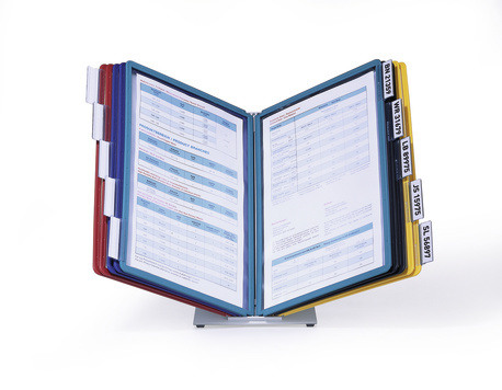 Displaysystem VARIO Table 10 farbig, 10 Sichttafeln A4 DURABLE 557000