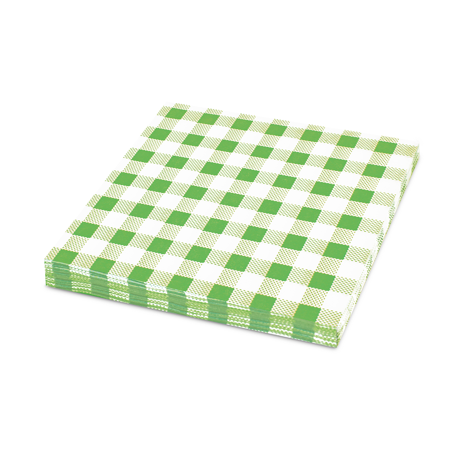 Serviette 1-lagig Karo grün 33 x 33 cm - 100 Stück