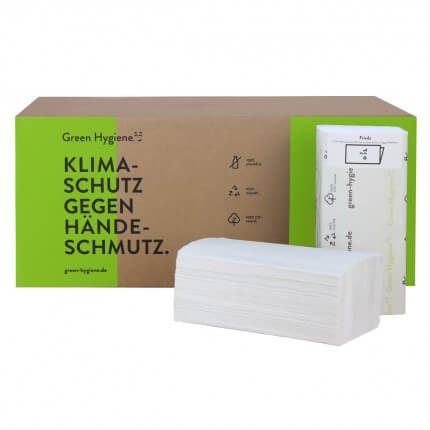 4000x Falthandtücher V-Falz 2-lagig weisslich