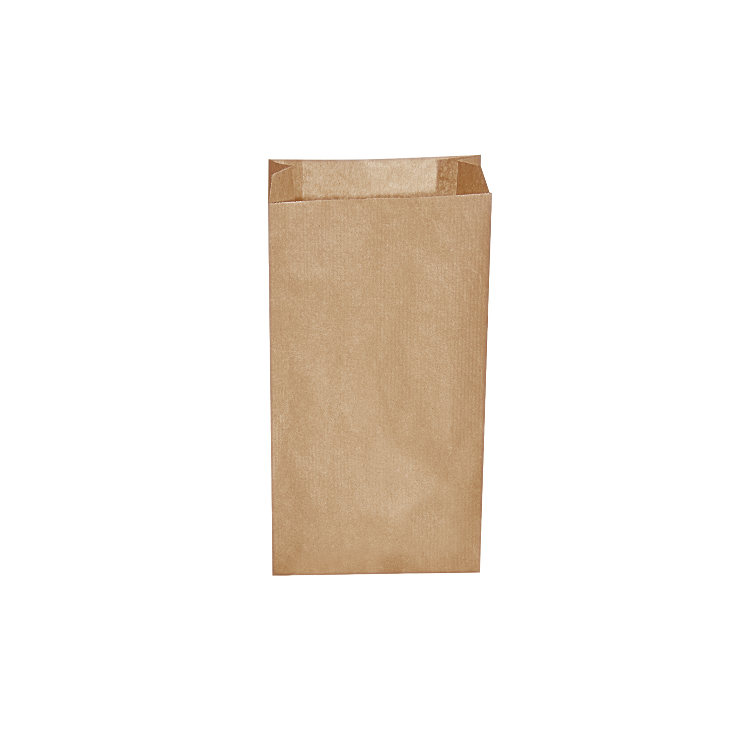 Papierfaltenbeutel braun 14+7 x 29 cm für Mitgabe und Verkauf, Packung mit 500 Stück