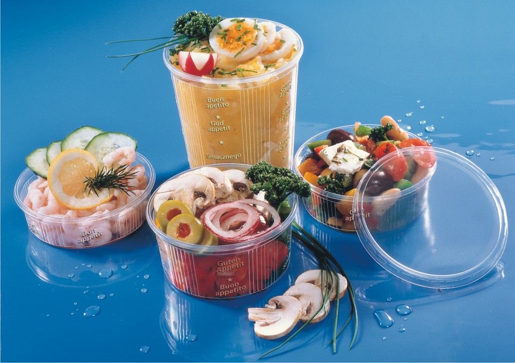 Feinkostbecher (PP) mit Deckel oval klar 2000ml - 25 Stück