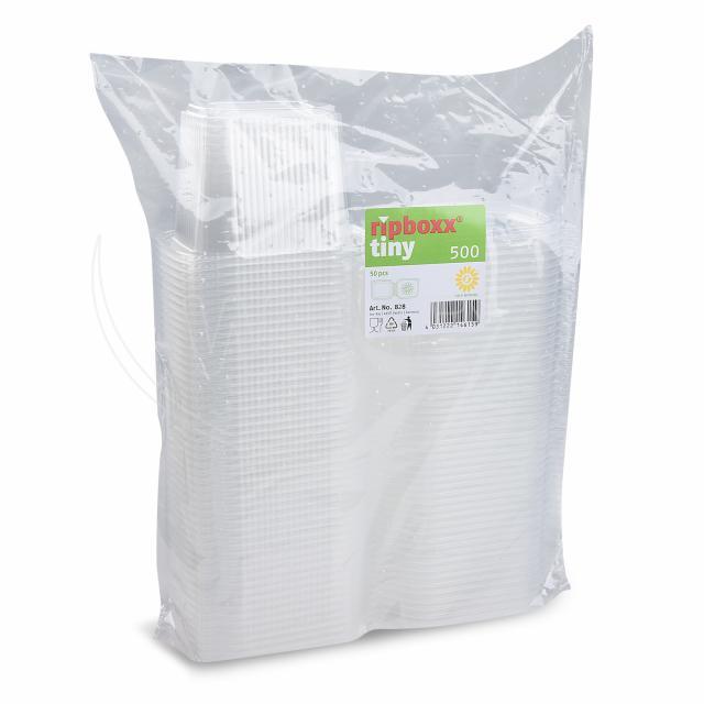 Feinkostbecher (PP) Ripboxx Tiny mit Deckel klar 500ml - 50 Stück