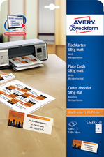 AVERY ZW. Zweckform Tischkarte Inkjet/Laser/Kopierer, 100 Stück