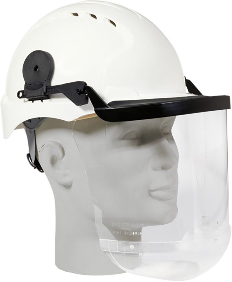 Polycarbonatscheibe mit Kinnschutz zu HELLBERG SAFE 2
