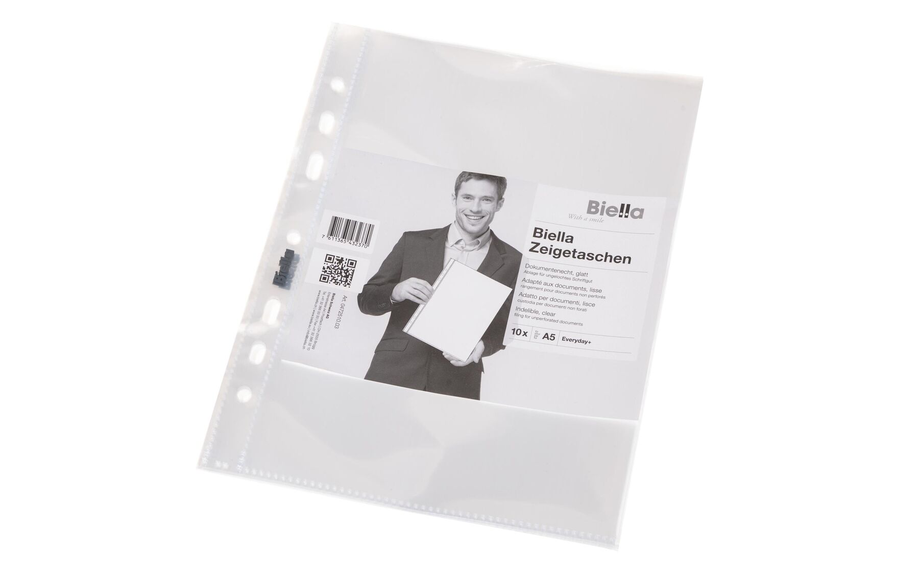 Zeigetaschen Everyday PP A5 transparent, glatt 10 Stück BIELLA 47251003U