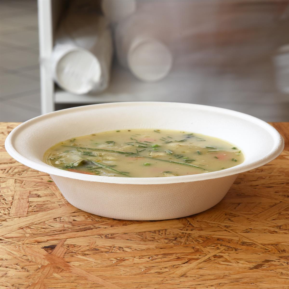 Schale Zuckerrohr-Bagasse 210mm 700ml - 50 Stück