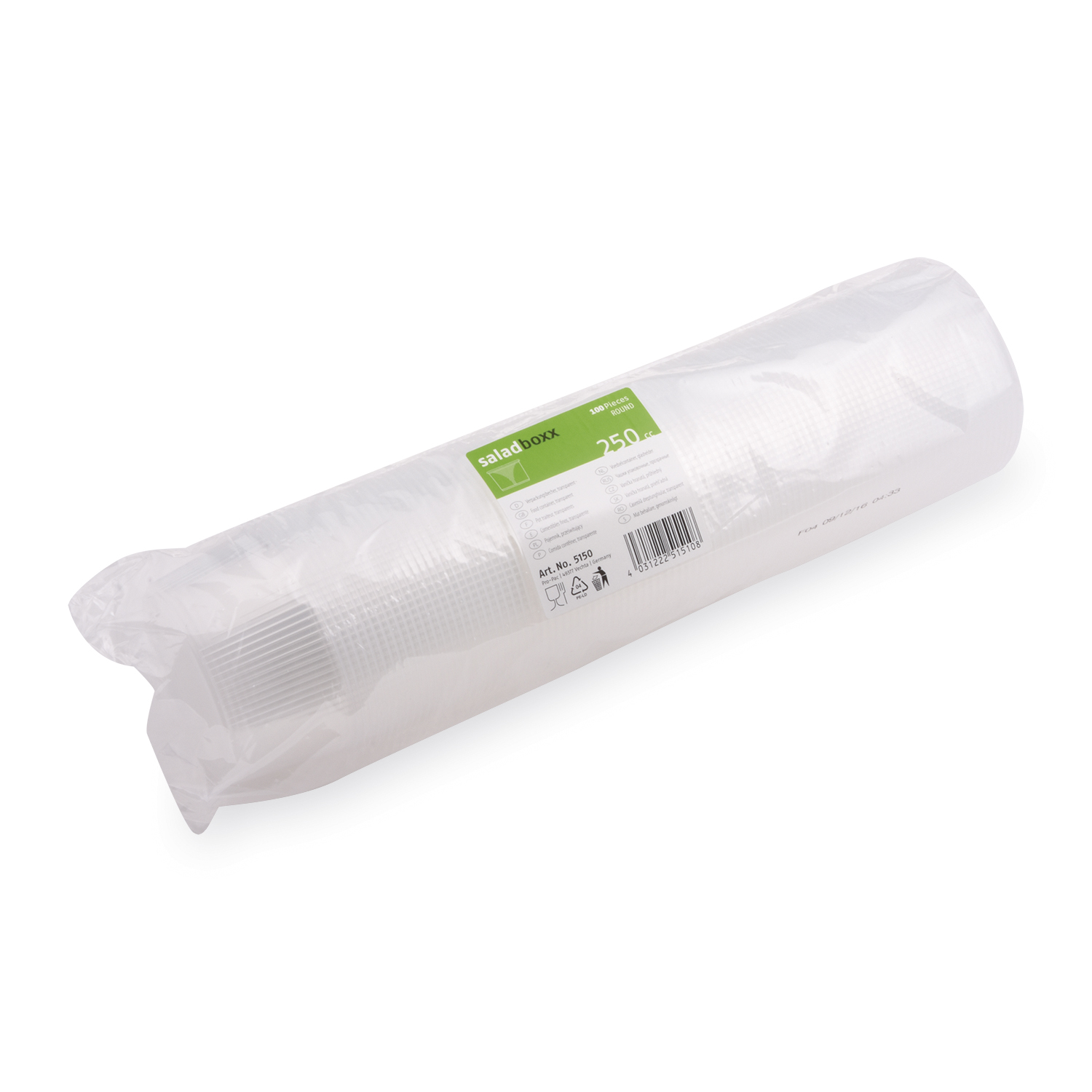 Rundbecher (PP) klar 101mm 250ml - 100 Stück