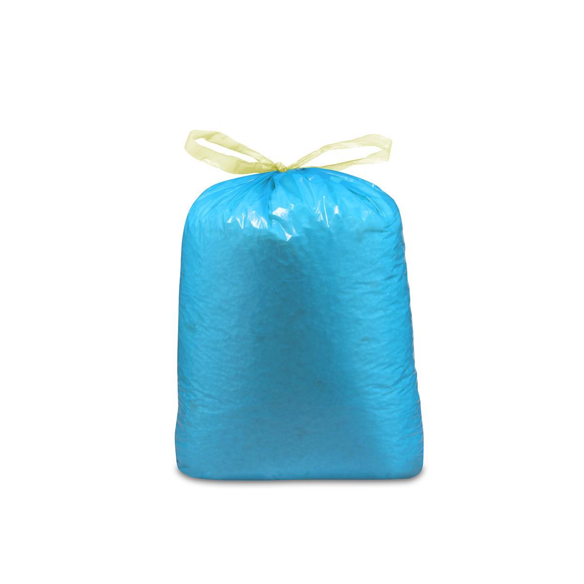 10x Müllsack (LDPE) Typ60 mit Zugband blau 70 x 100 cm 120L