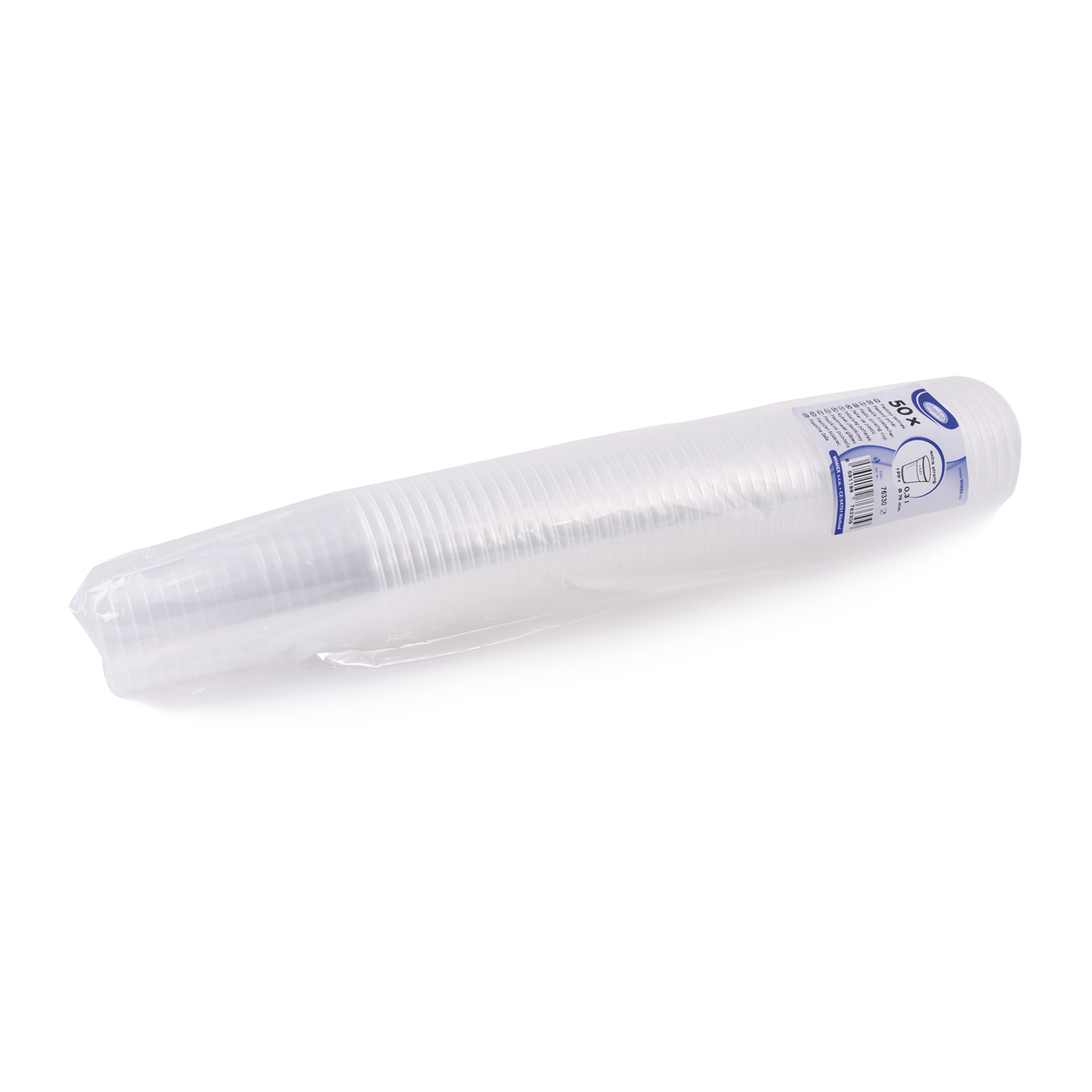 Trinkbecher PP klar Ø 78 mm 0,3 l für Gastro und Take-away, Packung mit 50 Stück