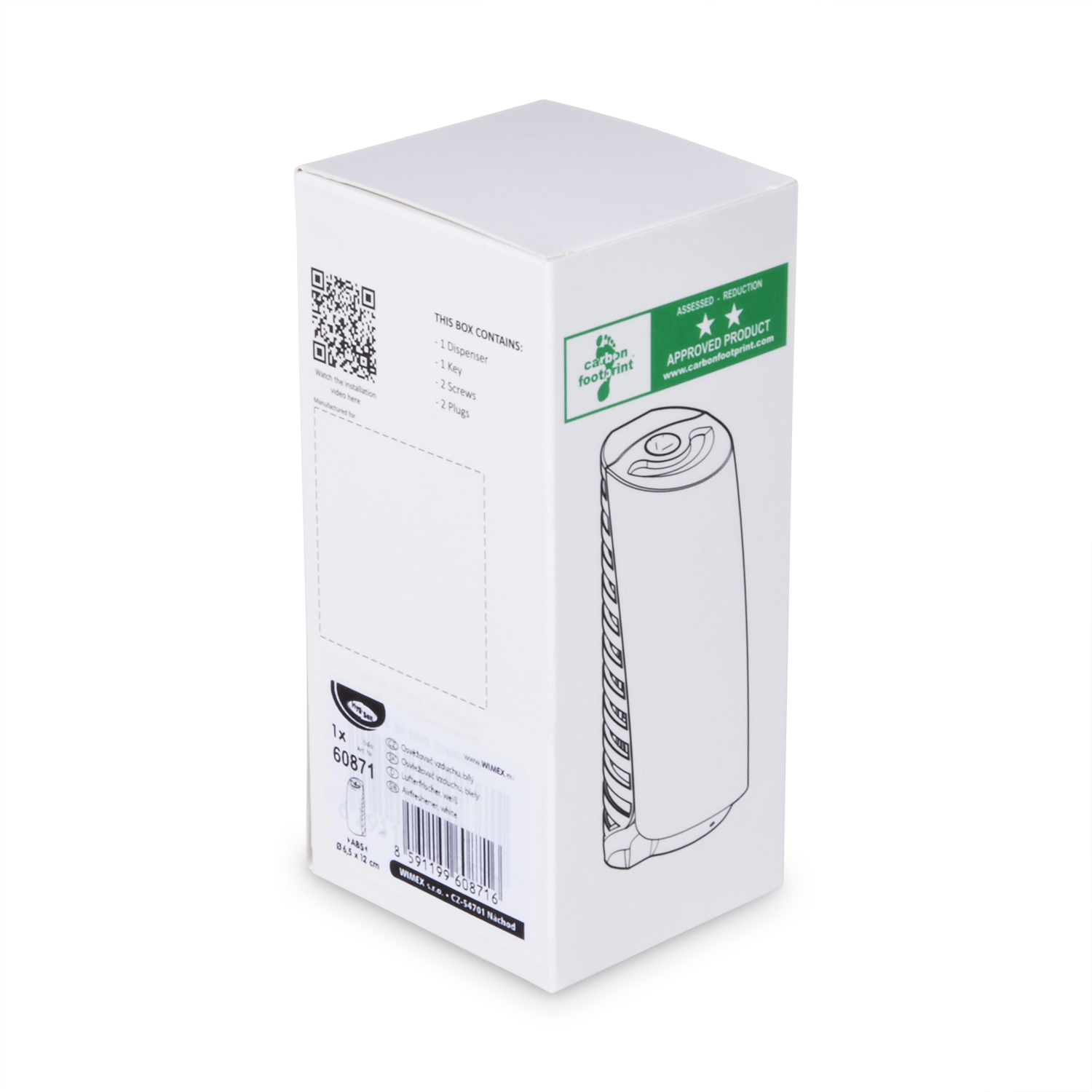 Lufterfrischer (ABS) weiß - 1 Stück