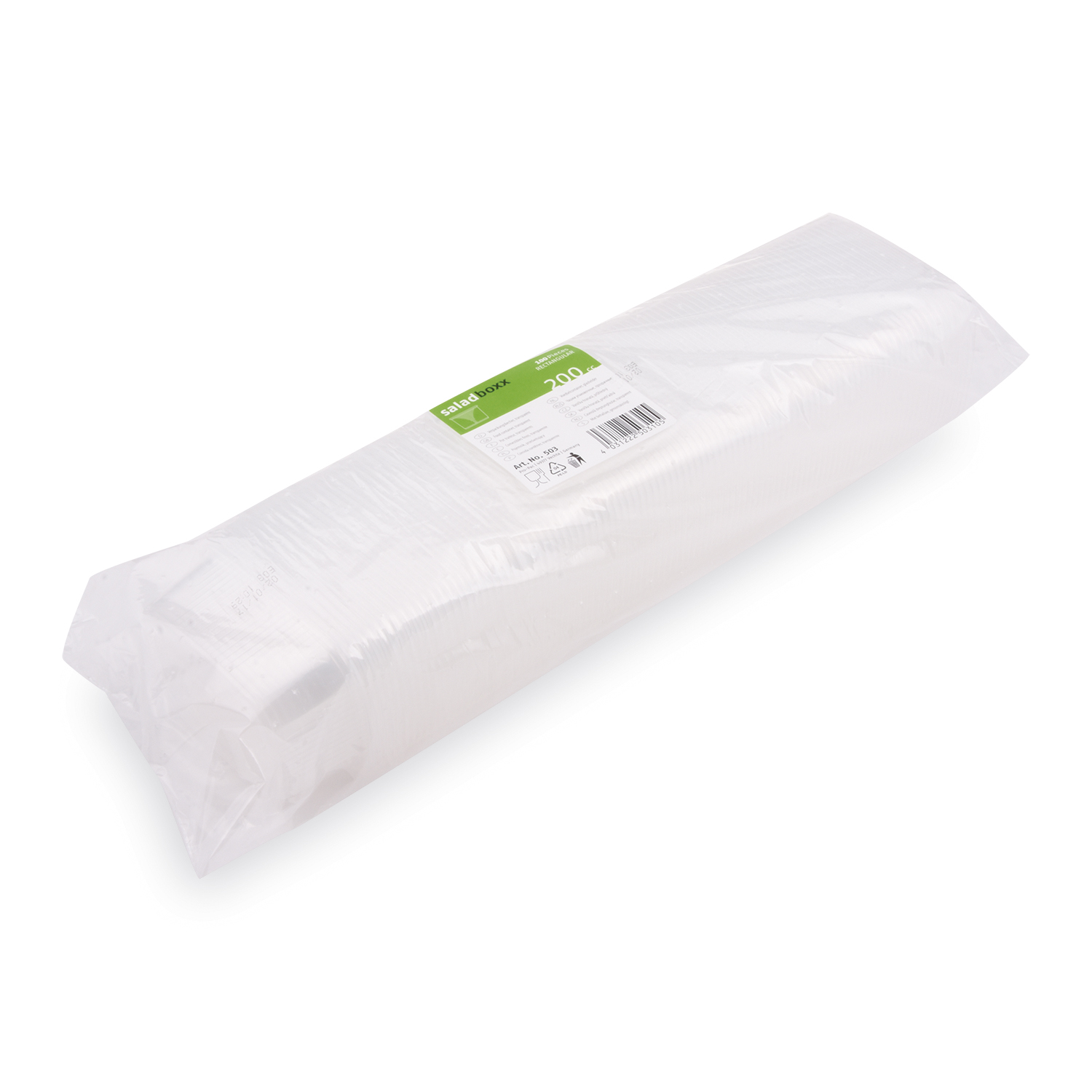 Rechteckbecher (PP) klar 108 x 81 mm 200ml - 100 Stück