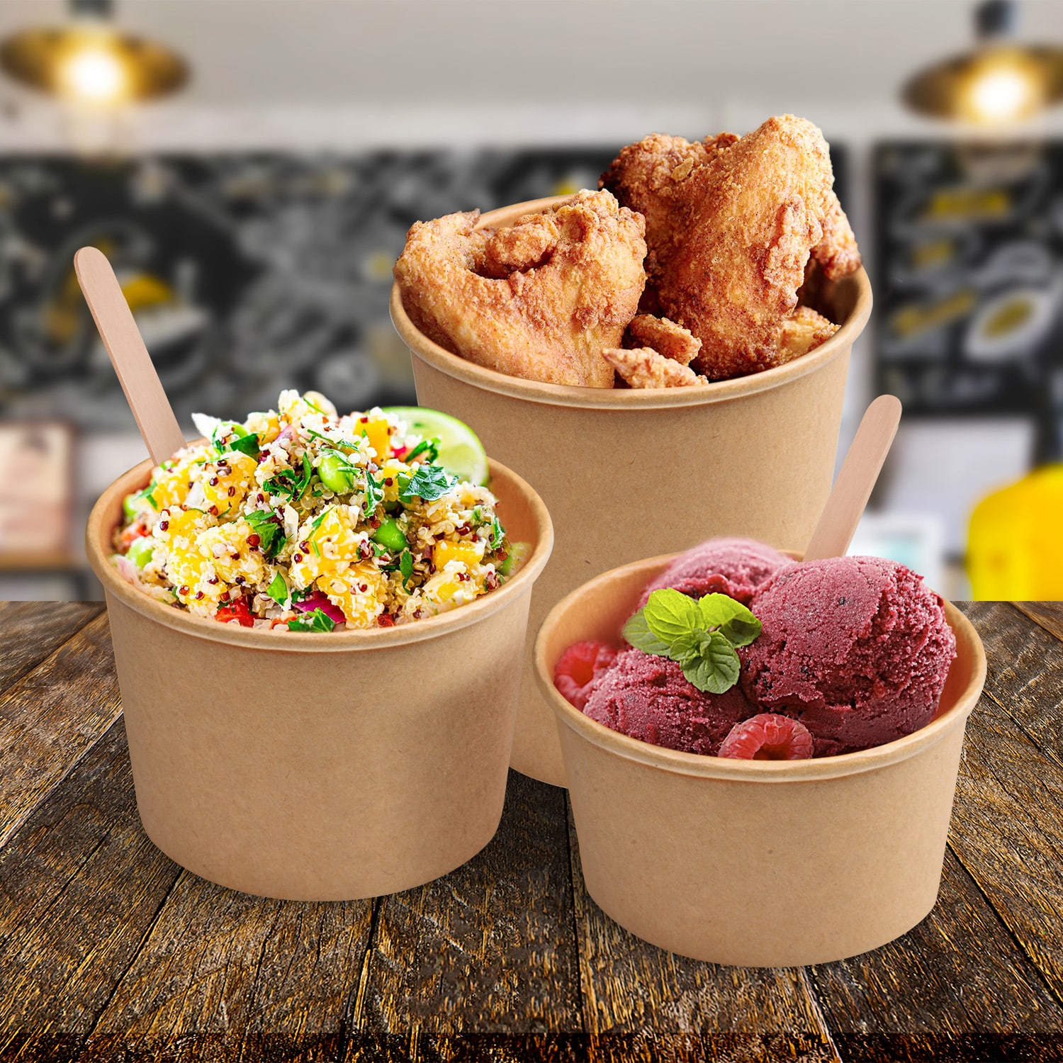 Papierbecher (PAP,PE) kraft 115mm 750ml L - 50 Stück