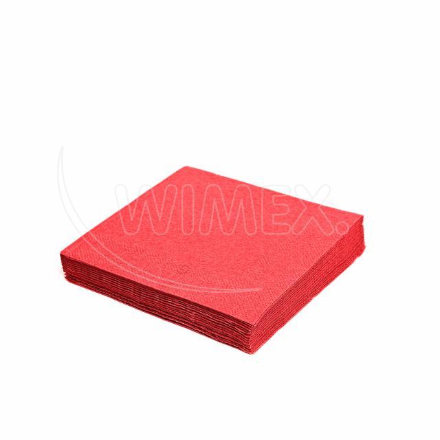 Rote Serviette aus PAP FSC Mix für Buffet und Service, 40 x 40 cm, Packung mit 250 Stück