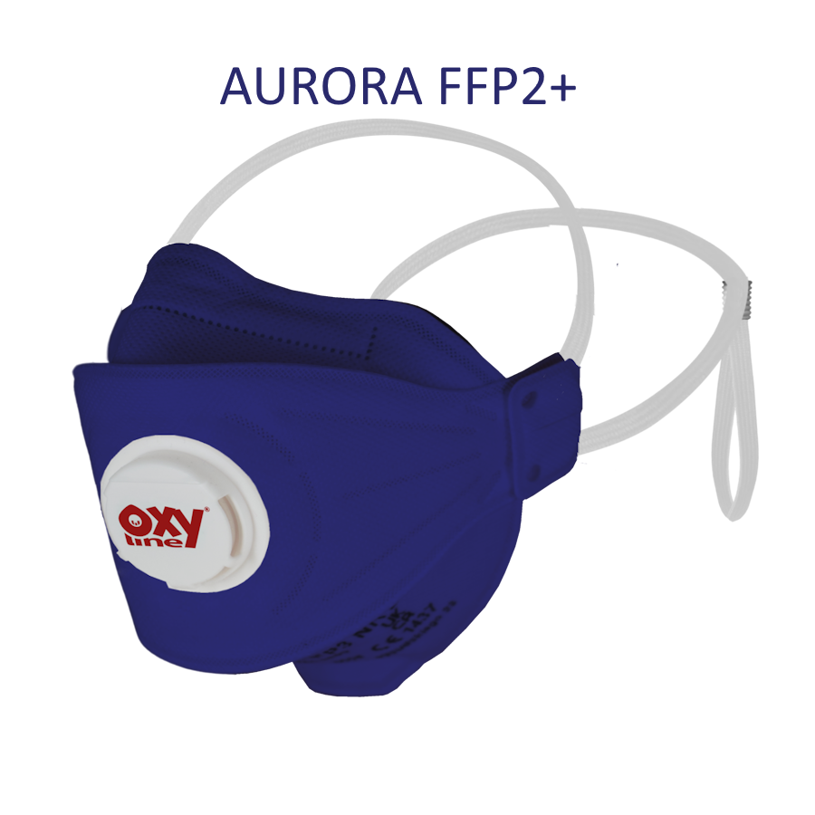 10 x Faltmaske Aurora FFP2 200 NR D blau mit Ausatemventil - 10 Masken