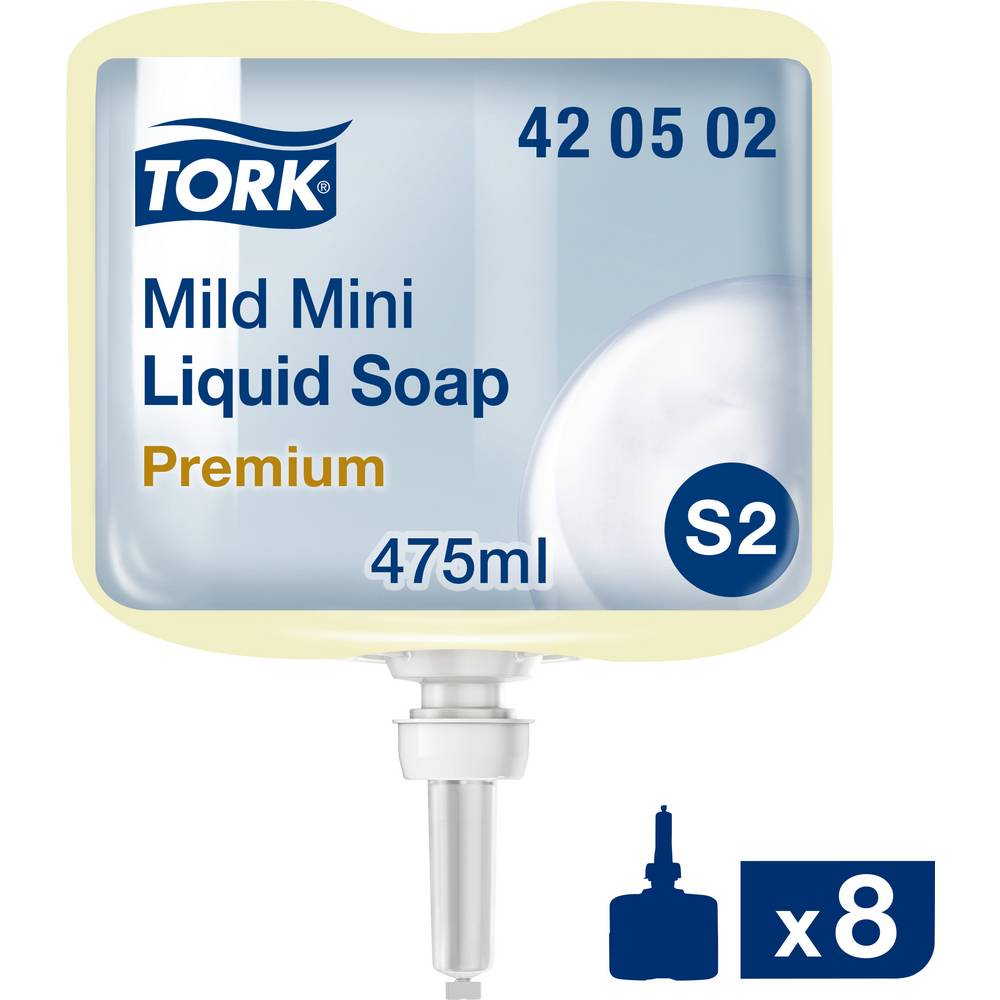 TORK 420502 milde Mini Flüssigseife S2 - 1 Karton à 8 Patronen