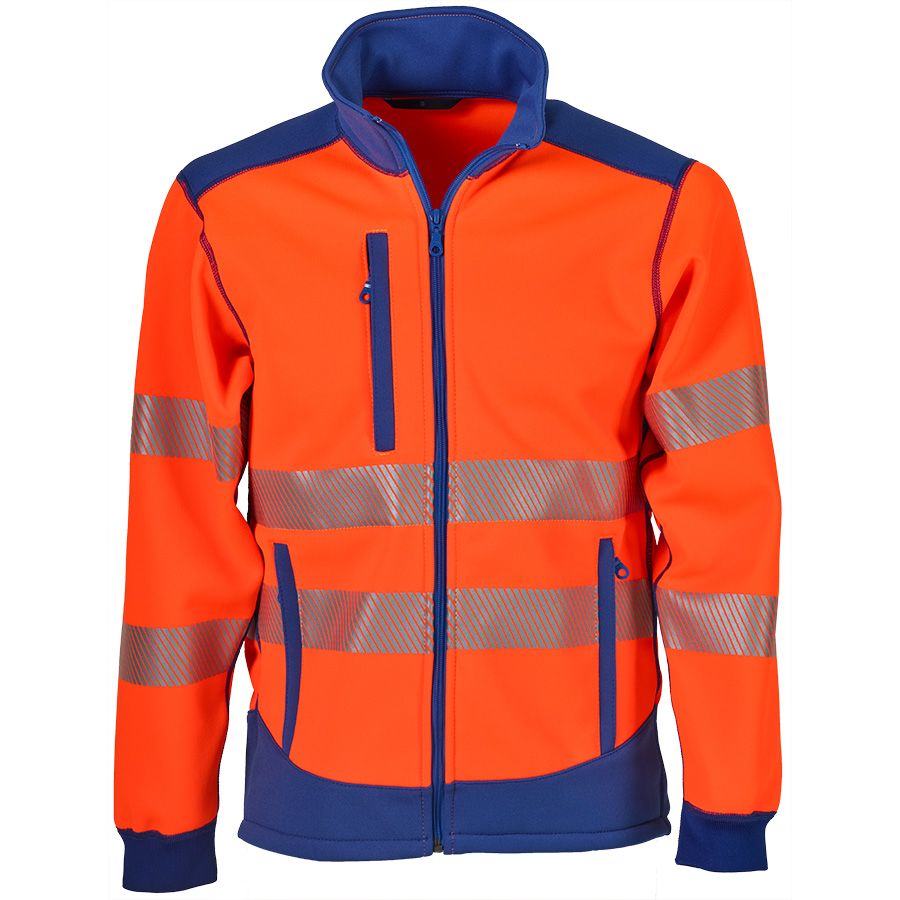 Warnschutzjacke HUSKY II, leuchtorange/blau