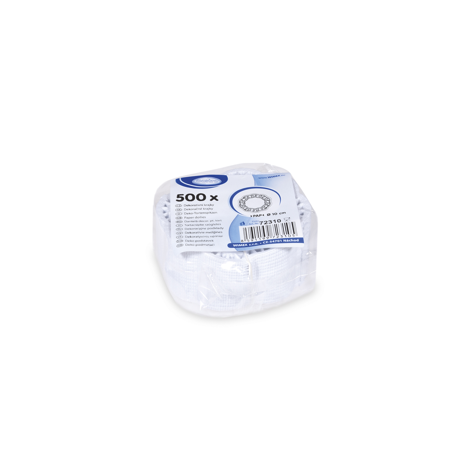 Deko-Tortenspitze (PAP) rund weiß 10cm - 500 Stück