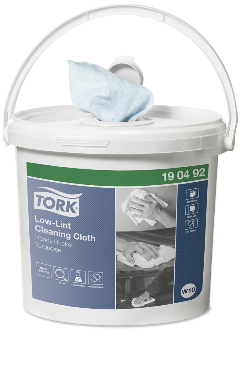 TORK-190492 Fusselarme Reinigungstücher im Spendereimer - W10