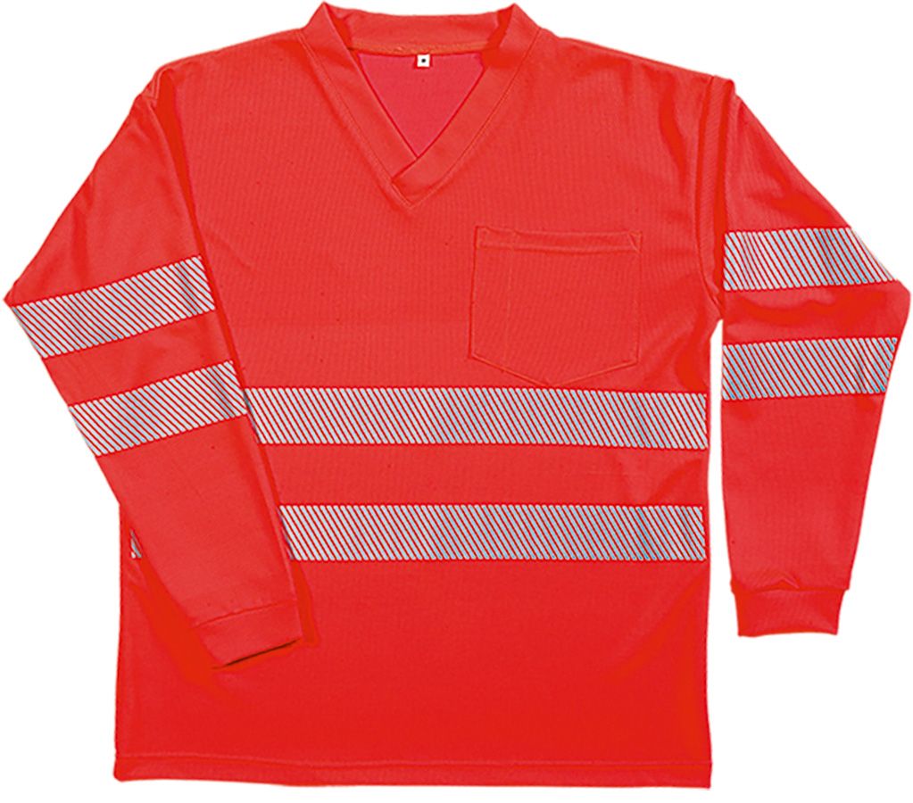 Warnschutz-Langarmshirt BIOACTIVE REFLEX, leuchtrot