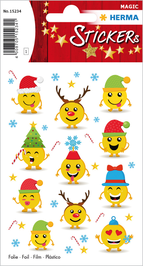Sticker Weihnachten bunt 11 Stück/1 Blatt HERMA 15234