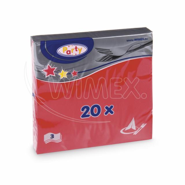 Serviette (PAP FSC Mix) 3-lagig rot 33 x 33 cm - 20 Stück