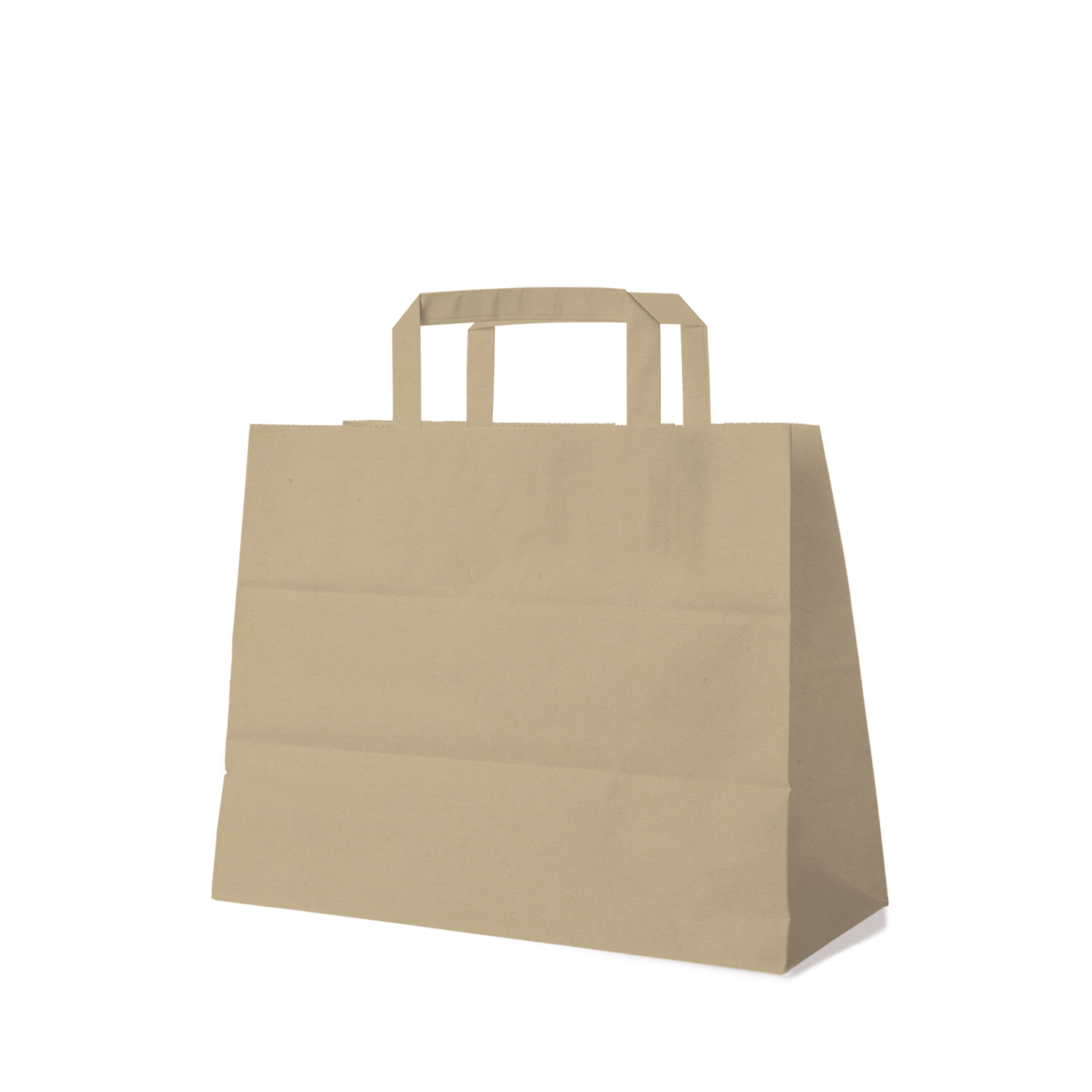 Papiertragetasche braun 32+16 x 27 cm - 250 Stück