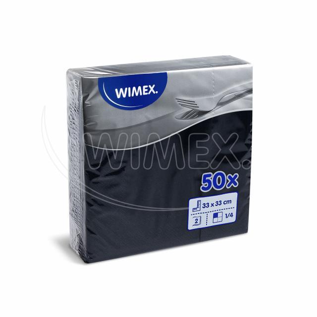 Serviette PAP FSC Mix 33 x 33 cm schwarz, 2-lagig, Packung mit 50 Stück