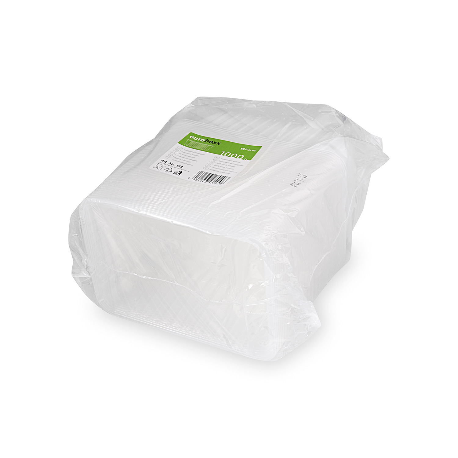 Rechteckschale (PP) klar 186 x 133 mm 1000ml - 50 Stück