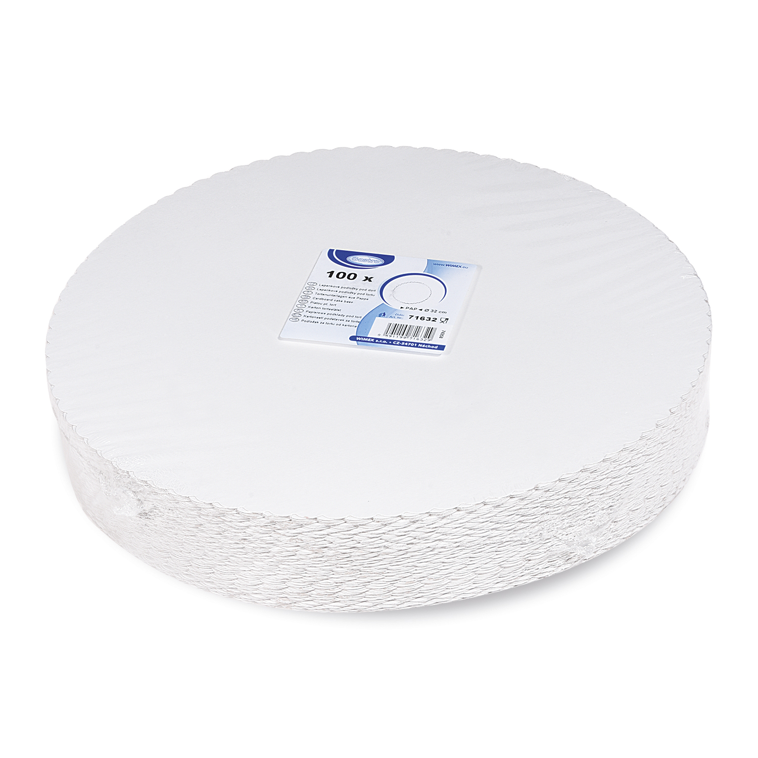 Tortenunterlage aus Pappe weiß 32cm RECY - 100 Stück
