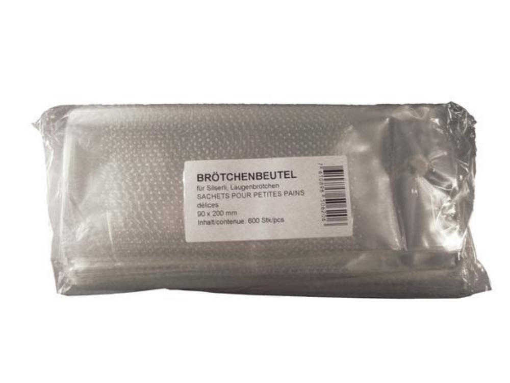 Brötchenbeutel PP, transparent, mit Nadelperforation, geblockt mit Aufhängelöchern, 9 600 Stück