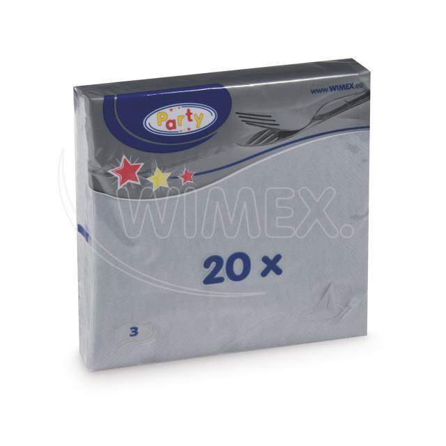 Serviette (PAP FSC Mix) 3-lagig grau 33 x 33 cm - 20 Stück