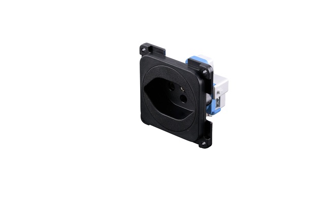 Steckdoseneinsatz Schuko 25 Farbe schwarz Ausführung Schweiz