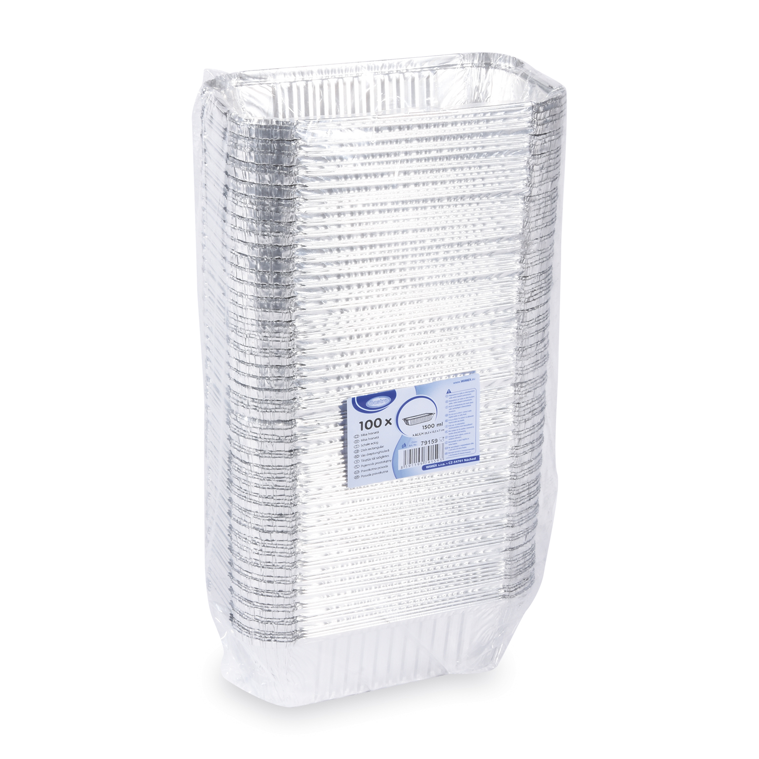 Schale (ALU) eckig 252 x 132 x 70 mm 1500ml - 100 Stück