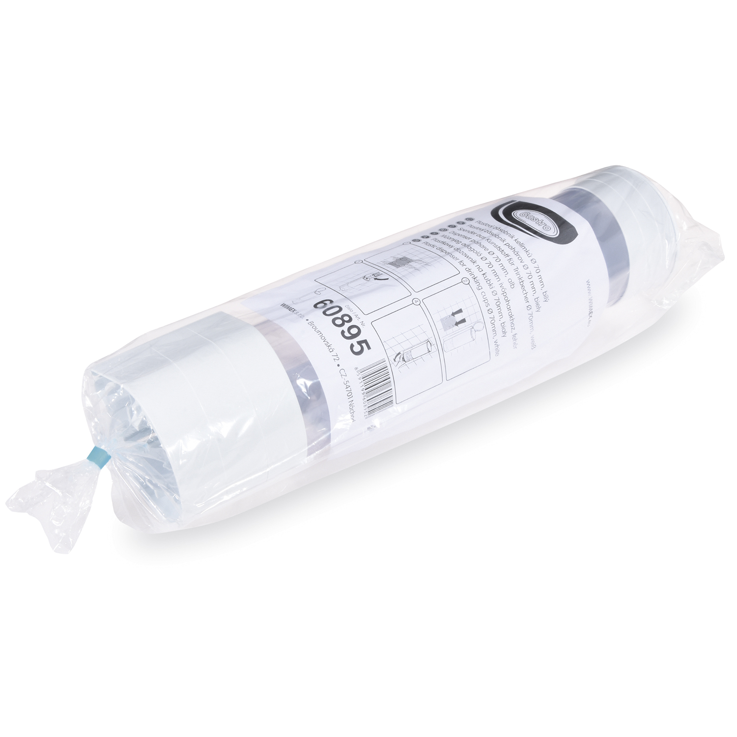 Spender (PS) weiß für Becher 70mm - 1 Stück