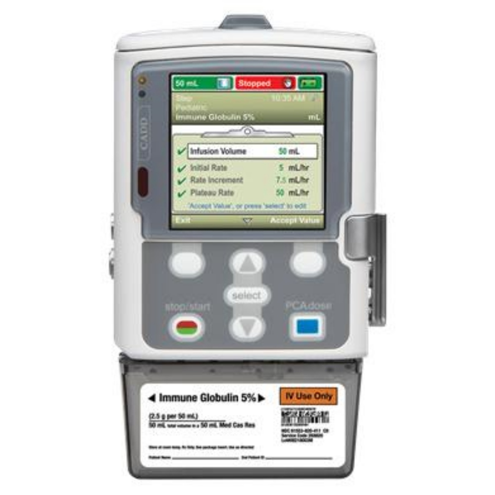 CADD-Solis VIP Pump Kit 2120 mit ambulanter Infusionspumpe, PharmGuard, 4 AA-Batterien,