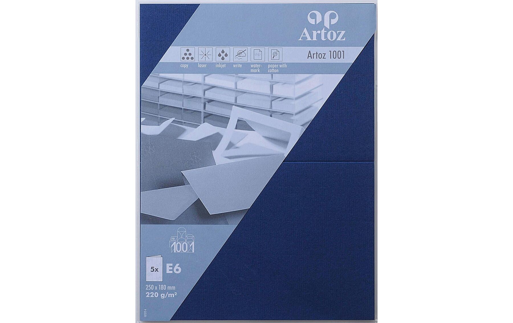 Karten 1001 E6 220g, classic blau 5 Blatt ARTOZ 107372264