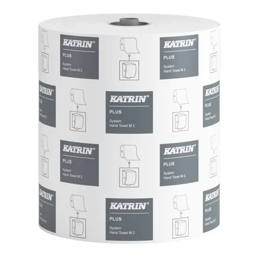 1 Karton 6 Handtuchrollen Katrin Plus 97449, 2-lagig, weiss, 150 m - M2