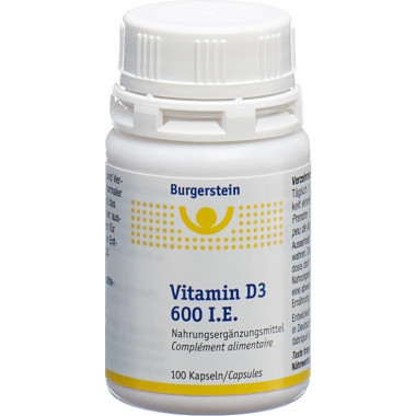 Burgerstein Vitamin D3 Kapsel 600 IE 100 Stück
