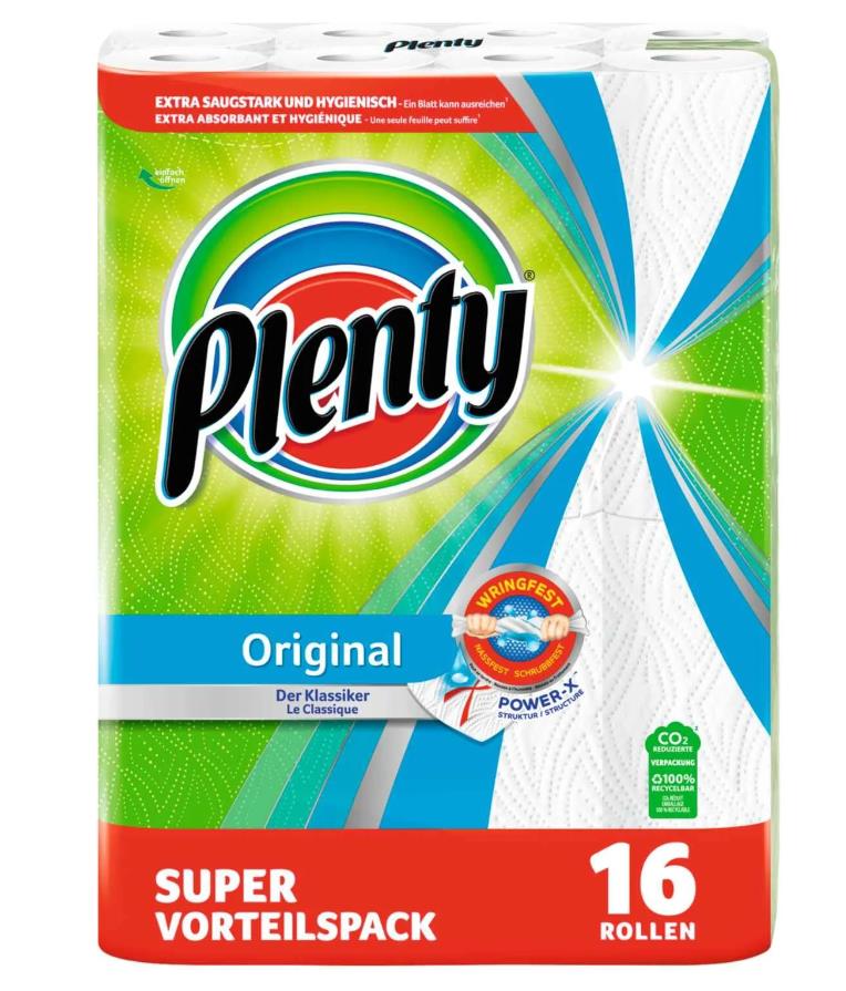 Plenty Haushaltspapier Original White - 16 Rollen