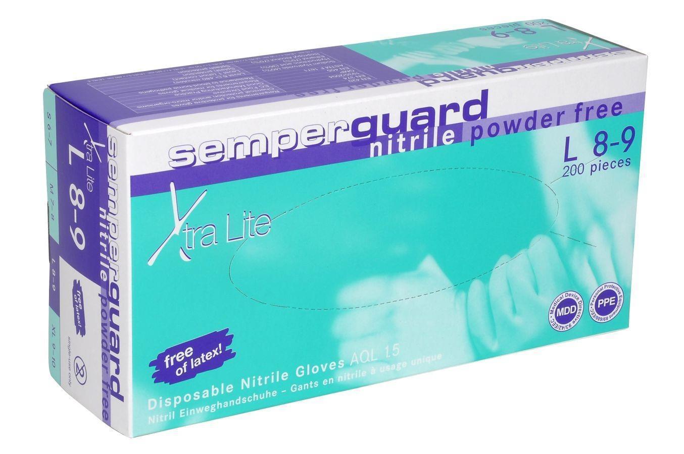 Semperguard® Einmalhandschuhe Nitrile Xtra Lite - 1 Box à 200 Stück L