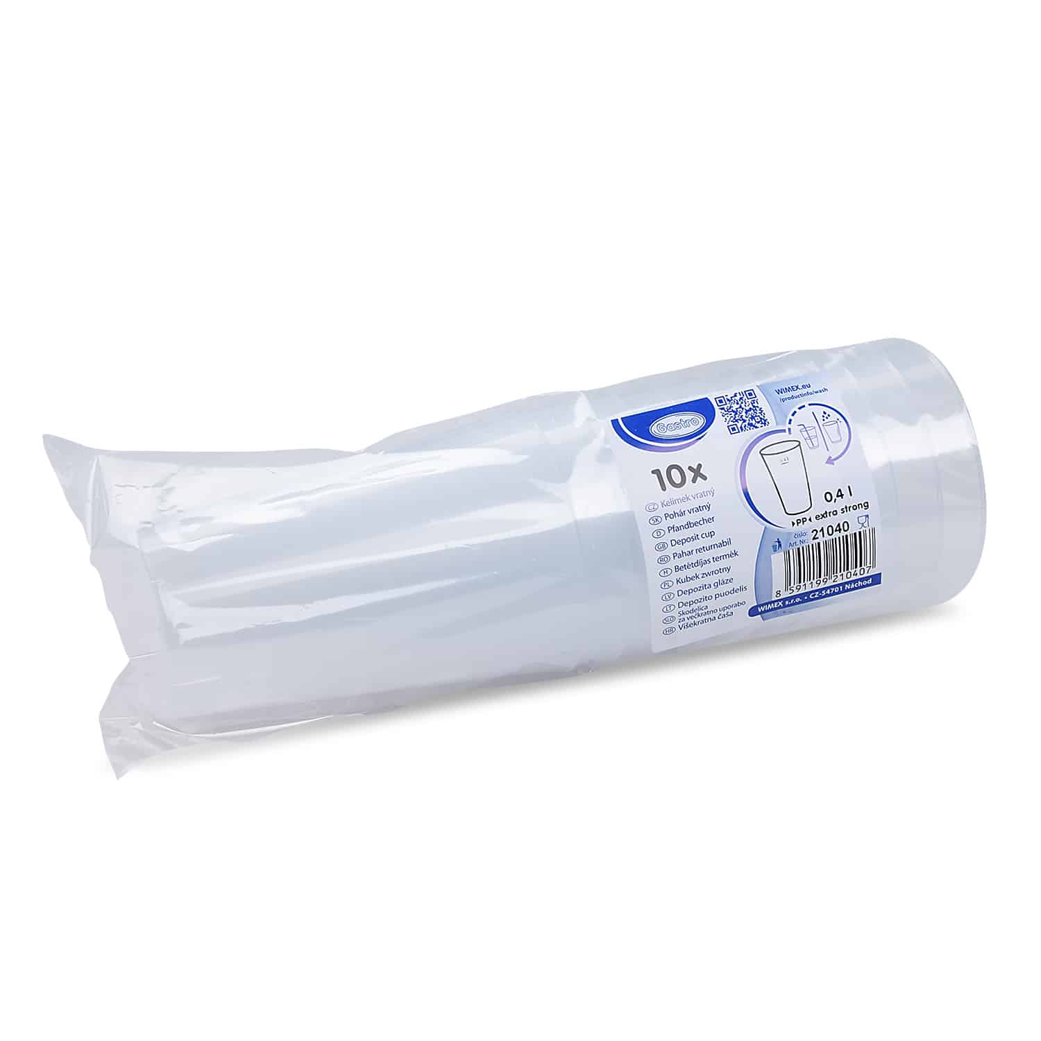 Pfandbecher (PP) extra-stark 87mm 0,4L - 10 Stück