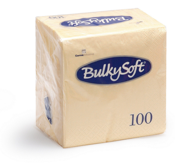 Servietten Bulkysoft 2-lagig, 1/4 Falz champagner 24x24cm -2000 Stück