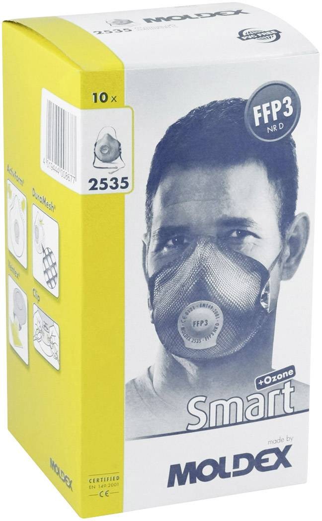 Moldex 2535 Schweissermaske FFP3 NR D + Ozon und Schweißrauch mit Klimaventil Smart - 10 Stück pro Box