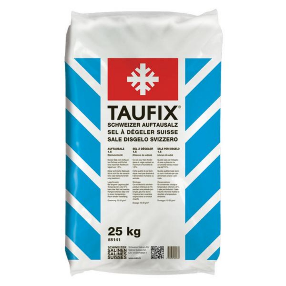 TAUFIX Streusalz Schweizer Produkt, gegen Schnee- und Eisglätte, weiss, pulverförmig,