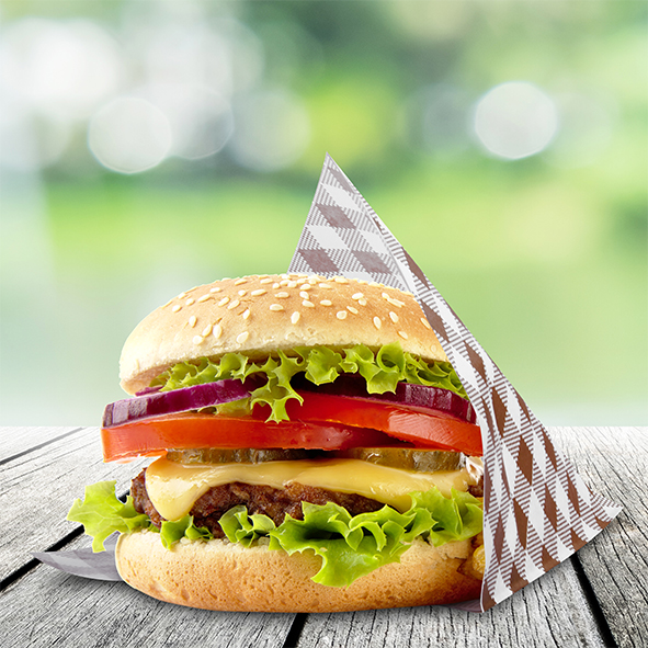 Papierbeutel Karo 14 x 14 cm - 500 Stück