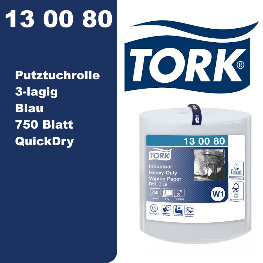 TORK-130080 Extra Starke Industrie Papierwischtücher - W1